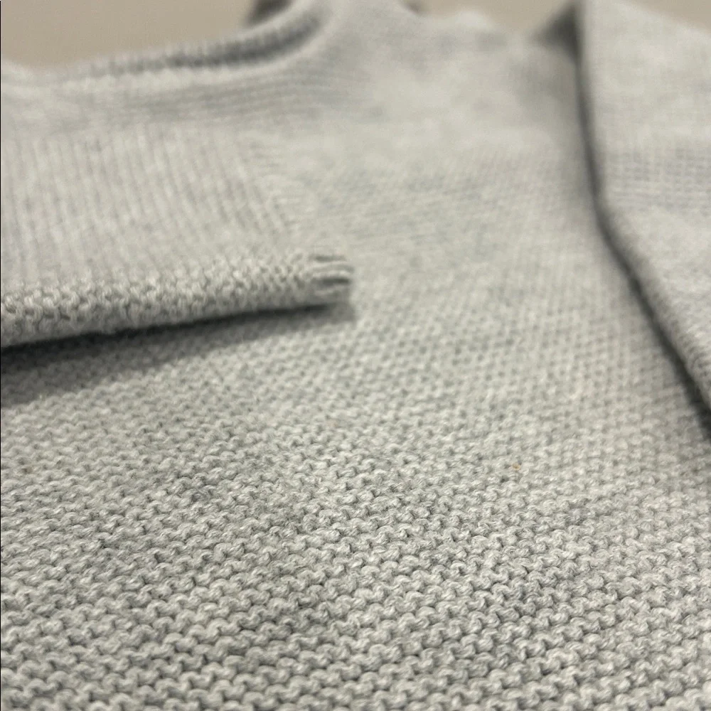 Zara Baby Cotton Knit Light Gray Sweater
